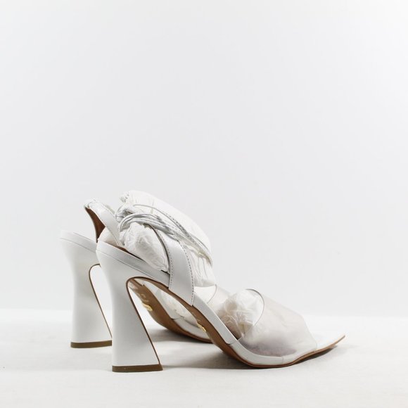 L'Intervalle Women's Iraklia Vinyl Transparent Strap Sandal - White 10US/41EU - Picture 3 of 9